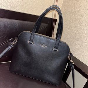 Kate spade black maise medium dome satchel amazing condition looks brand new